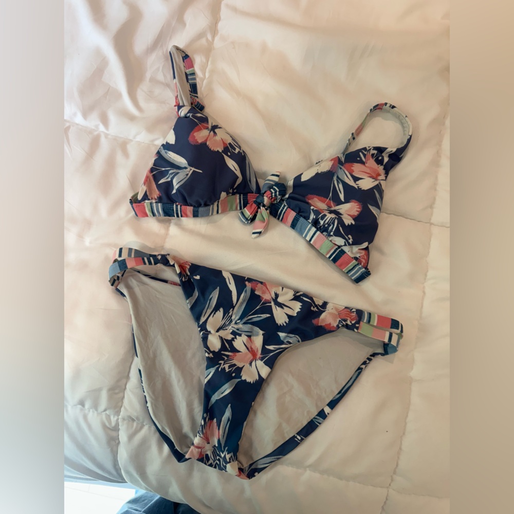 Splendid Navy Floral Bikini